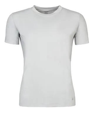 Damen Thermo-T-Shirt für den Winter | Wärmespeicher | Warmes Kurzarm-T-Shirt | Fleece gefüttertes Baselayer-Top - Grau