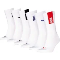 PUMA Socken (6-Paar) mit Rippenbündchen, Logo und Schriftzug