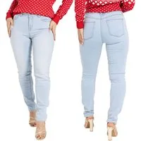 BlauerHafen Destroyed-Jeans BlauerHafen Damen Jeans Skinny Stretch Mid Rise
