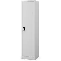 Jan Nowak Aktenschrank Metall Büroschrank abschließbar 45 cm ALEX 4 Böden Stahl schmal (Stahl 0,6 mm Wandmontage möglich PZH-zertifiziert 185 cm) Aktenschrank Schloss 2 Schlüssel platzsparend 9 Farben robust