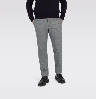 MAC - MAC JEANS - Lennox, Printed Flannel grau - Gr. - 38/32