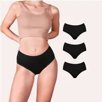 Taynie Periodenslip Basic extra stark - Periodenunterwäsche starke Blutung - Damen (Spar-Set, 3-St., 3er-Pack) Auslaufsichere Periodenunterwäsche / Periodenslip aus Bio Baumwolle