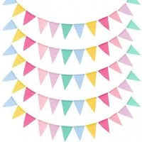 FELIXLEO Flagge 4M Wimpelkette, Wimpelkette Outdoor Wetterfest (5-St)