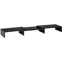 Vinsetto Monitor-Halterung Monitorständer, (Set, 1-tlg., Monitorständer, Monitorständer verstellbar doppelter Bildschirmständer Holzregal)