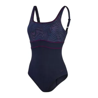 Speedo - Badeanzug für Damen (Schwarz/Violett)