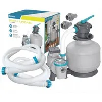 Bestway Sandfilteranlage Sandpumpe, Sandfilterpumpe, Poolpumpe, Sandfilteranlage, 6-Stufen-Regelventil, ChemConnect