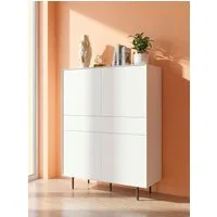 LeGer Home by Lena Gercke Highboard Essentials, Sideboard, Kommode, Anrichte, Schrank, Stauraumschrank, Breite: 111 cm, UV lackiert, Push-to-open-Funktion