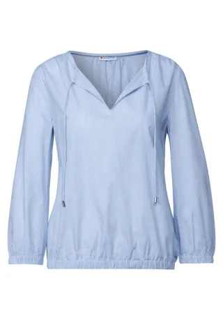 Street One - Gestreifte Bluse blau - Gr. - 36