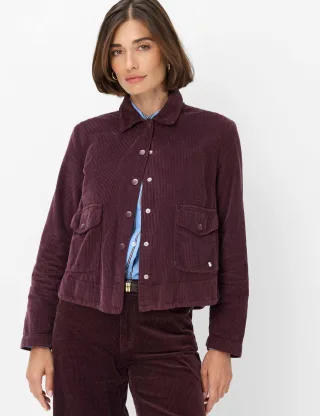 Brax Damen Cordhose Style VEGA blackberry violet, dunkles lila, Gr. 48