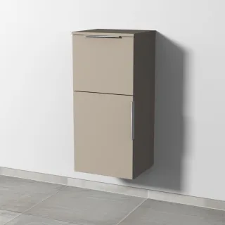 Sanipa 3way Mittelschrank mit 1 Tür und 1 Auszug, Sandgrau-Matt, UF12867 UF12867