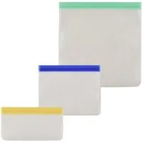 Dimono Gemüsebeutel DIMONO Silikon Vorratsbeutel 3er Set – Wiederverwendbare Beutel, Silikon in Lebensmittelqualität, (Launch Bag, 3-tlg), Lebensmittel- und Gefrierbeutel