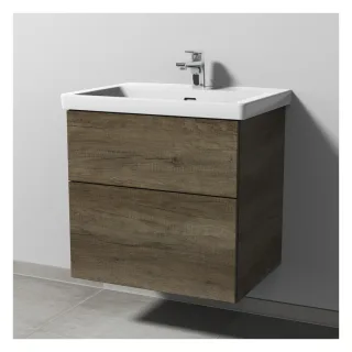 Sanipa 3way Waschtischunterbau zu Villeroy & Boch Subway 3.0 Waschtisch mit 2 Auszügen, Eiche-Nebras SM84737