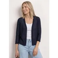 STREET ONE Shirtjacke Style Suse 3/4-Arm Jacke in offener Passform - aus Viskose und mit Stretch