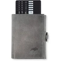 Solo Pelle Mini Geldbörse Slim Wallet mit Münzfach [12 Karten] Slimwallet Riva [RFID-Schutz], echt Leder, Made in Europe in elegantem Design mit RFID Schutz