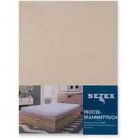SETEX Spannbettlaken Frottee, Frottee, Gummizug: rundum, (1 Stück), uni, Frottee