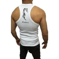 Megaman Jeans Muskelshirt Herren Muskelshirt Sport Tank Top Gym Training Fitness T-Shirt Druck auf Rückseite