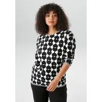 Aniston PLUS Sweatshirt mit großflächigem, Herzdruck