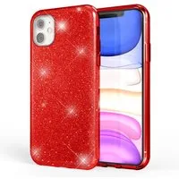 Nalia Smartphone-Hülle Apple iPhone 11 15,5 cm (6,1 Zoll), Glitzer Silikon Hülle / Glänzender Hybrid Schutz / Stoßfest & Robust