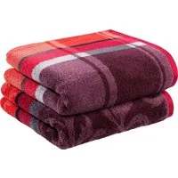 Erwin Müller Duschtuch Duschtuch "Ludwigsburg" 2er-Pack, Jacquard, Walk-Frottier Karo/Ornamente
