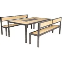 HOME DELUXE Sitzgruppe Sitzgarnitur NAXOS, (3-tlg)