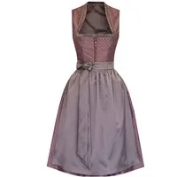 Alpenmärchen Dirndl Midi Dirndl Liane in dunkelrot-taupe - ALM1038