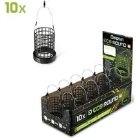 Delphin.sk Feederkorb 10 Futterkörbe SET ECO ROUND Bleifrei - 30g 40g 50g 60g 70g 80g 100g, (10er SPAR-SET, 10-St. 10er SPAR-SET), Das hinzugefügte Stahlgewicht bildet den Schwerpunkt am Boden