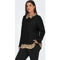 ONLY CARMAKOMA Blusenshirt CARALBA LS MIX TOP JRS