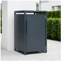GARLIVO Mülltonnenbox Magnolie Mülltonnenbox 1er 240L - wetterfest und langlebig, Verschließbare Mülltonnenverkleidung -modernes Design als Sichtschutz