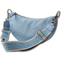 Toscanto Umhängetasche Toscanto Damen Jugend Umhängetasche (Umhängetasche, Umhängetasche), Damen, Jugend Tasche Echtes Leder hellblau, Made-In Italy ca. 33cm