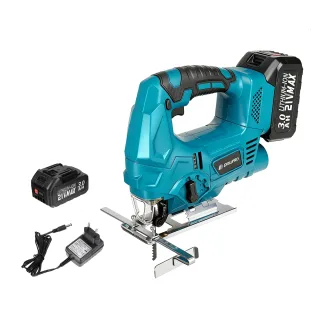 Drillpro 21V 600W Brushless Cordless Jigsaw Electric Saw, Variable Speed, 0-45° Bevel, Dust Collection, for 18-21V Batte