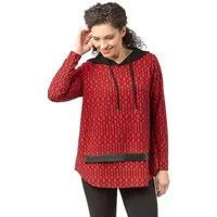 Estefania for woman Tunika 186-7642, mit Lederimitat und Nylonkapuze abgerundeter Saum