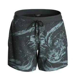 Wassertiger-Logo-Schwimmshorts in Anthrazit