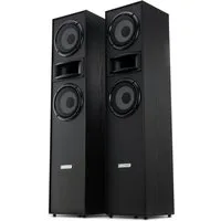 McGrey HTS-65320 BK 3-Wege HiFi Boxen Paar, schwarz Stand-Lautsprecher (320 W, Bassreflex-Konstruktion, Maserung in Holzoptik)