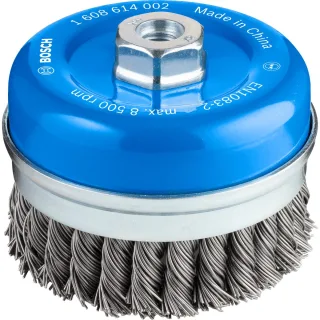 Bosch PRO Topfbürste, Stahl, gezopfter Draht, M14 - 1608614002