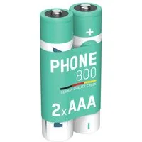 ANSMANN AG Telefon Akku AAA 800mAh 1,2V, 2 Stück, DECT Akku 800 mAh (1.2 V)