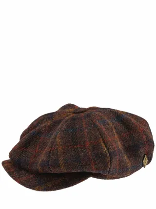 Diefenthal Herren Newsboy Harris Tweed Braun 100 % Schurwolle