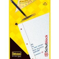 Idena Collegeblock Idena 10394 - Schulblock, DIN A4, 50 Blatt, 70 g/m², kariert, gelocht