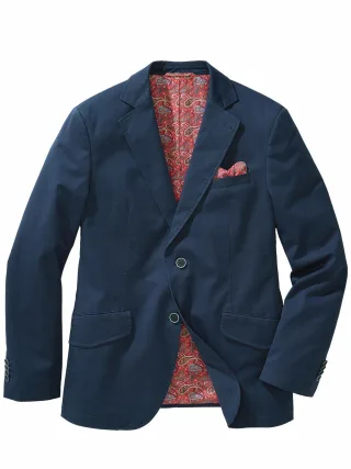 Mey & Edlich Herren Casual-Sakko Blau 98 % Baumwolle, 2 % Elasthan