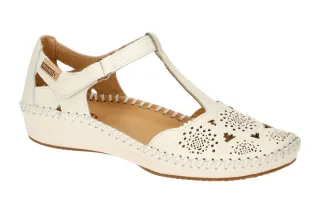 Pikolinos 655-0734 nata Damen Riemchen Sandalen Wei? Echtleder Gummisohle