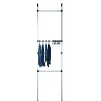 Ruco Teleskopregal, Aluminium/Kunststoff, inkl. 10 Teleskop-Hosenbügel
