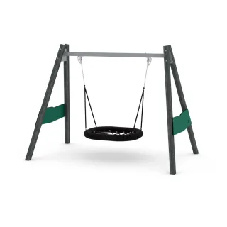 Große Nestschaukel PRO Tilt für den öffentlichen Spielplatz - 120 cm - Wetterfeste Schaukelanlage aus Stahl & Recycling-HDPE - Wickey