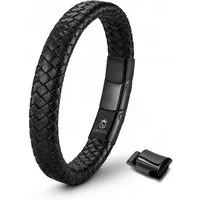 UNIQAL.de Lederarmband "MULTY COLOR" Geflochtenes Echtlederaccessoire mit Magnetverschluss (Edelstahl, Verlängerungsglied, Unisex, klassisches Design), Premium-Qualität – handgefertigt, kombinierbar, sportlich-elegant.
