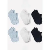 bistyle Sneakersocken (6er Pack) Sneakersocken Babys Jungen Mädchen Babysocken Kurzsocken (Set, 6-Paar, 6er-Pack) Bio-Baumwolle GOTS zertifiziert 0-6 Monate bis 2-3 Jahre