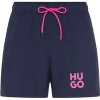 HUGO Badehose Paolo mit Stack-Logo, Tunnelzug