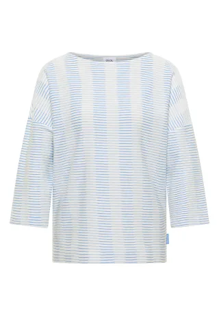 CECIL - Gestreiftes Strukturshirt cloud blue - Gr. - XL