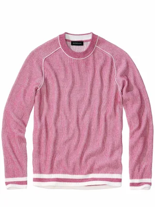 Mey & Edlich Herren Immer-besonders-Pullover Rosa 77 % Baumwolle, 12 % Leinen, 11 % Polyester