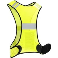 EAZY CASE Warnweste Universal Warnweste mit Klett Warnweste für Sport Reflektoren Sichtbarkeit im Straßenverkehr Gelb
