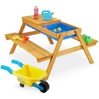relaxdays Garten-Kindersitzgruppe Kindersitzgruppe Holz für Garten