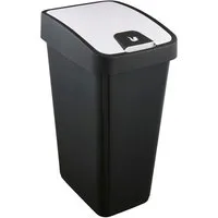 keeeper Mülleimer magne, Abfallbehälter mit Flip-Deckel, 40 x 30 x 61,5 cm, 45 l, komfortabler Soft-Touch-Point, Made in Europe