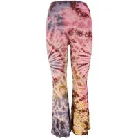 Guru-Shop Hose & Shorts Batik Leggings mit Schlag, Unikat Boho.. alternative Bekleidung